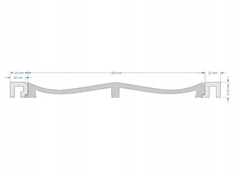 Prawe zakończenie WP004R panela ściennego Eterno 2.70m