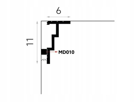 QL025 listwa sufitowa oświetleniowa LED karniszowa wysokość 11cm Mardom
