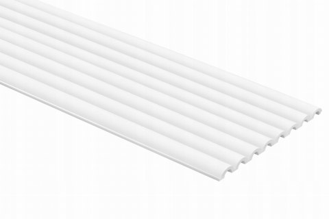 WP001P malowany na biało RAL9003 panel 3D Duna Mardom Decor ryflowany 270cm