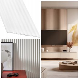 WP002P LUMIO kolor biały Mardom Decor panele ścienne 3D 270cm ryflowane