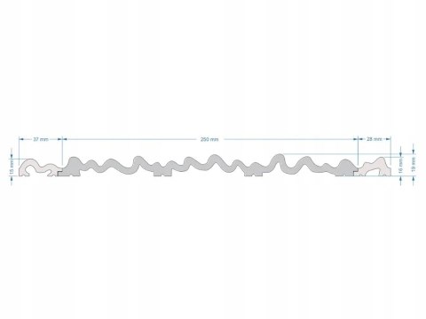 WP005TP biały panel ścienny Aria 3d wysokość 200cm Mardom Decor RAL9003