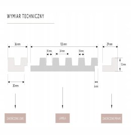 Zakończenie prawe Mardom Decor Lamela Stretto L0101RT długość 2.0m