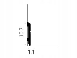 Listwa przypodłogowa MARDOM DECOR MD354P H-10.7cm RAL 9003 biała SATYNA