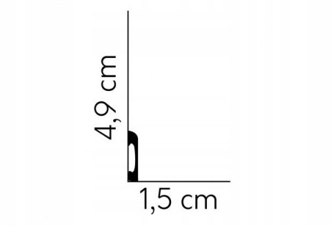 Listwa przypodłogowa MD004 Mardom Decor 4.9cm cokół