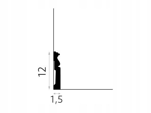 Listwa przypodłogowa Mardom Decor MD095 twarda wodoodporna do malowania