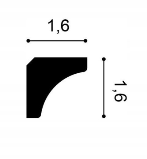 Listwa przysufitowa C250 ORAC DECOR H-1.6cm wąski gzyms