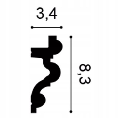 Listwa przysufitowa C324 Orac dekoracyjna oświetleniowa wysokość 8.3cm