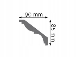 Listwa przysufitowa LGG-08 CREATIVA wysokość 8.5cm