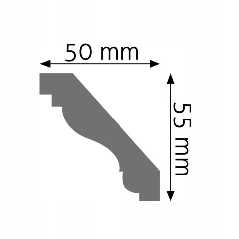 Listwa przysufitowa LGG-16 Creativa mała wysokość 5.5cm gzyms długość 2.4m