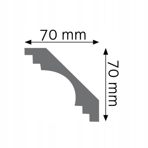 Listwa przysufitowa LGG-17 wysokość 7.0cm CREATIVA
