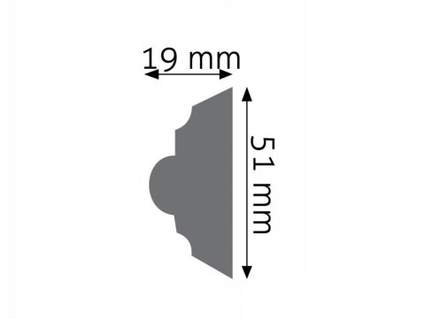 Listwa ścienna CREATIVA LNZ-04 wysokość 5.1cm