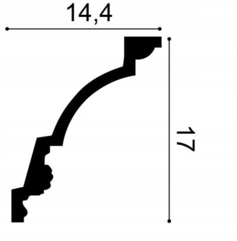 Listwa sufitowa C301 Art Deco ORAC DECOR H-14.4cm Gzyms ze zdobieniem