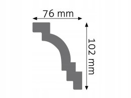 Listwa sufitowa LGG-33 H-10.2cm CREATIVA