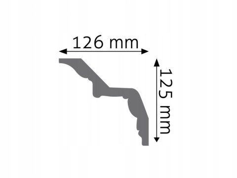 Listwa sufitowa LGG-34 CREATIVA wysokość 12.5cm