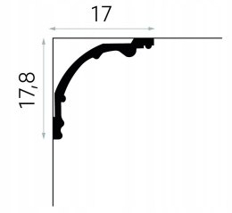 Listwa sufitowa MDA109 piękna ozdobna ornamentowa wysokość 17.8cm