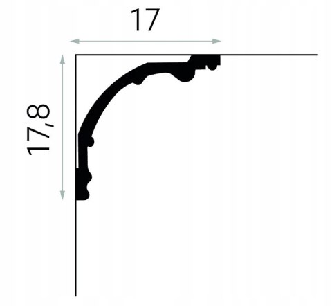 Listwa sufitowa MDA109 piękna ozdobna ornamentowa wysokość 17.8cm