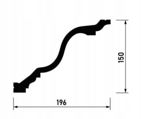 Listwa sufitowa ORAC DECOR C334 wysokość 15cm DUŻA