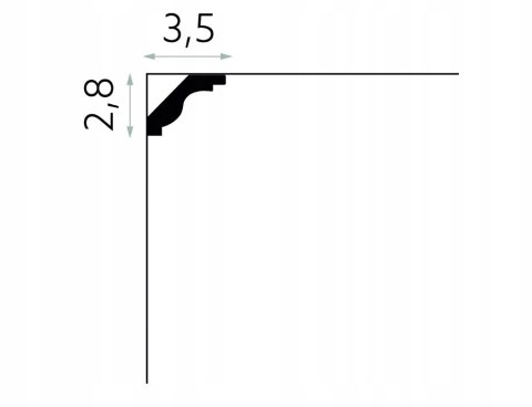 Listwa sufitowa ProFoam MDB135 Mardom Decor wysokość 2.8cm