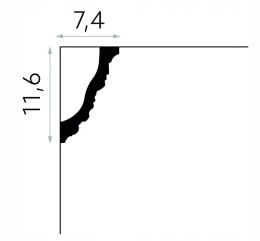 Listwa sufitowa ornamentowa MDA098 MARDOM DECOR wysokość 11.6cm