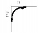 Listwa sufitowa ornamentowa MDA113 Mardom Decor wysokość 17.8cm