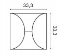 ORAC DECOR W107 CIRCLE - PANELE 3D ŚCIENNY - H-33.3cm PANEL 3D LAMELE