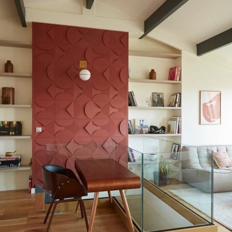 Panel 3D W106 ENVELOP Orac Decor kwadratowy ścienny 33.3cm panele 3D