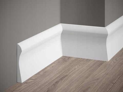 QS003P Mardom decor 12.8cm listwa przypodłogowa kolor biały Ral9003 cokół