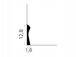 QS003P Mardom decor 12.8cm listwa przypodłogowa kolor biały Ral9003 cokół