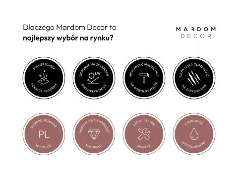 QS003P Mardom decor 12.8cm listwa przypodłogowa kolor biały Ral9003 cokół