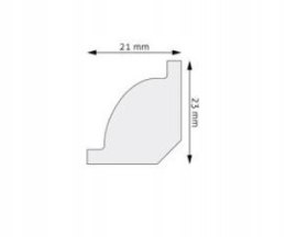 Listwa przypodłogowa LPC-01 CREATIVA 23x21x2440mm Poliuretan