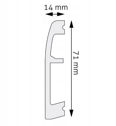 Listwa przypodłogowa LPC-06 CREATIVA 71x14x2440mm Poliuretan