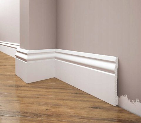 Listwa przypodłogowa LPC-08M Creativa kolor biały RAL9003 94x12x2440mm