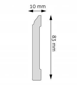 Listwa przypodłogowa LPC-15 CREATIVA 83x10x2440mm