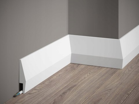Listwa przypodłogowa MARDOM DECOR H-10.0cm LED biała satyna RAL9003
