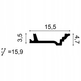 Listwa przysufitowa C305 ORAC DECOR H-4.7cm gzyms schodkowy art deco