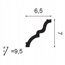 Listwa przysufitowa C325 ORAC DECOR H-6.5cm MANOIR