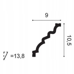 Listwa przysufitowa C326 ORAC DECOR H-9.0cm MANOIR
