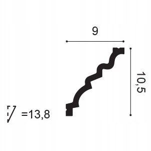 Listwa przysufitowa C326 ORAC DECOR H-9.0cm MANOIR