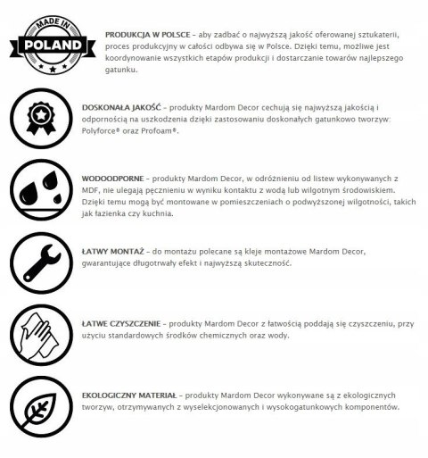 Listwa przysufitowa MDB100 H-10cm MARDOM DECOR