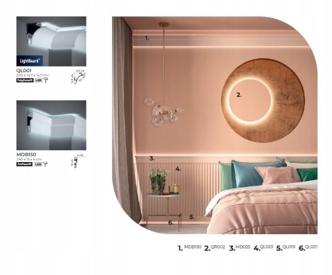 Listwa przysufitowa MDB100 H-10cm MARDOM DECOR