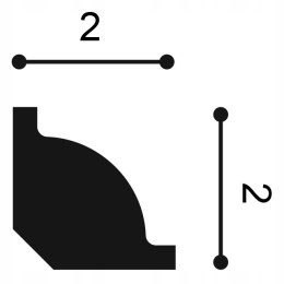 Listwa sufitowa CX132 Orac Decor wysokość 2cm ćwierćwałek wykończeniowy