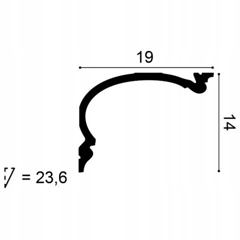 Listwa sufitowa C 342 ORAC DECOR wysokość 14.0cm