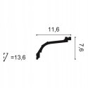 Listwa sufitowa C220 Orac Decor wysokość 7.6cm gzyms sztukateria sufitowa