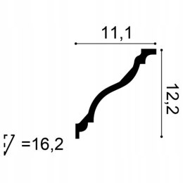 Listwa sufitowa C333F ORAC DECOR FLEX H-12.2cm