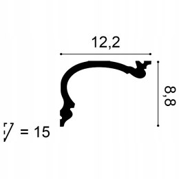Listwa sufitowa C341 M ORAC DECOR wysokość 12.2cm