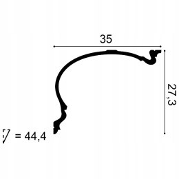 Listwa sufitowa C344 XXL wysokość 27.3cm ORAC DECOR