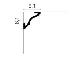 Listwa sufitowa oświetleniowa PolyForce MD213 Mardom wysokość 8.1cm
