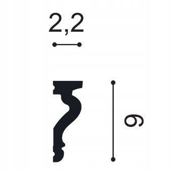 Obramowanie drzwi DX174-2300 Orac Decor wysokość 6cm profil dekoracyjny