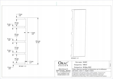 Orac Decor SX207 SQUARE panel 3d ścienny długość 2m element dekoracyjny