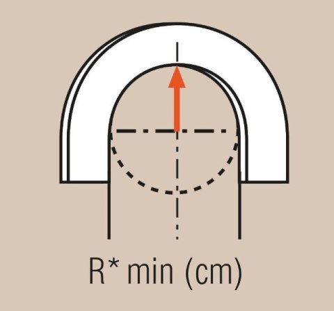 PX202F listwa ścienna Flex GIĘTA - H-7.5cm - ELASTYCZNA